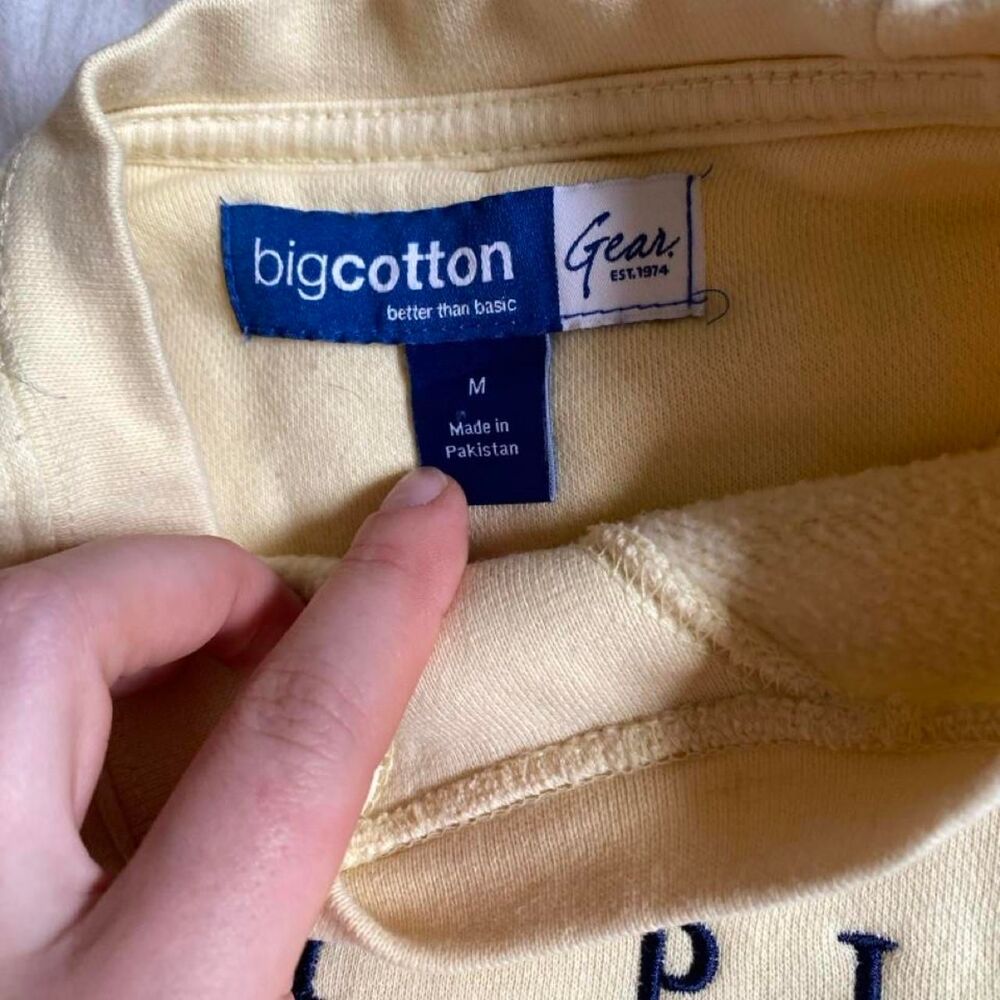 Pier-one Women's Yellow and Cream Sweatshirt - Picture 3 of 4